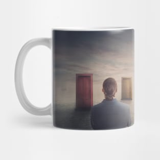 choose between multiple doors Mug